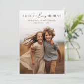 Moderne Chera jeden Augenblick Kinder Weihnachten Karte (Stehend Vorderseite)