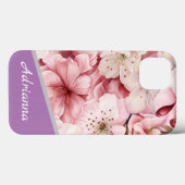 Moderne Cherry-Blossom-Blume Case-Mate iPhone Hülle (Rückseite (Horizontal))