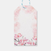 Moderne Cherry Blossom Blume Pink Splash Geburtsta Geschenkanhänger (Rückseite)
