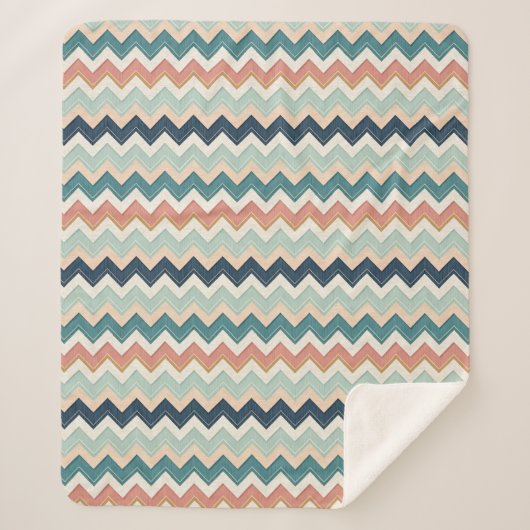 Moderne Chevron-Design individuell Soft Sherpadecke (Vorderseite)