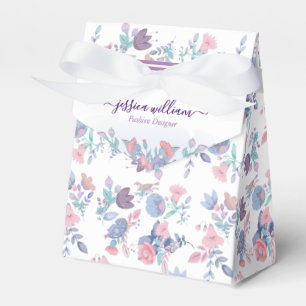 Moderne Chic Aquarell Blaue Hortensien Blumenmuste Geschenkschachtel