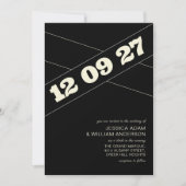 Moderne Chic Black Bold Typografie Einladung (Vorderseite)