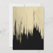 Moderne Chic Black Gold Brushhub-Verlobung Einladung (Rückseite)