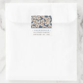 Moderne Chic Blossoms Square Sticker (Tasche)