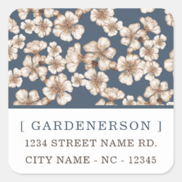 Moderne Chic Blossoms Square Sticker
