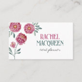 Moderne Chic Blumen Wasserfarbe Visitenkarte (Vorderseite)