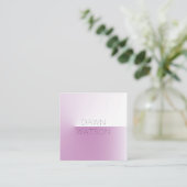 Moderne Chic Blush Lila Berufliche Typografie Quadratische Visitenkarte (Stehend Vorderseite)