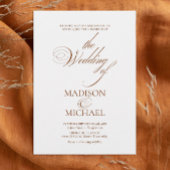 Moderne Chic Boho Brown-Hochzeit im Herbst Einladung