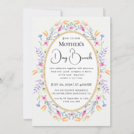 Moderne chic boho leuchtende wilde Blumen Einladung