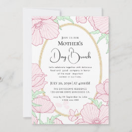 Moderne chic boho leuchtende wilde Blumen Einladung
