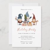 Moderne Chic Boho Weihnachtsfeier Gnome Holiday Pa Einladung (Vorderseite)