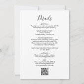 Moderne Chic Calligraphy QR Code Wedding Einladung (Rückseite)