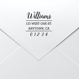 Moderne Chic Calligraphy Script-Rücksendeadresse Permastempel