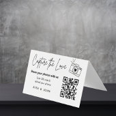Moderne Chic Capture the Liebe QR code Folded Card