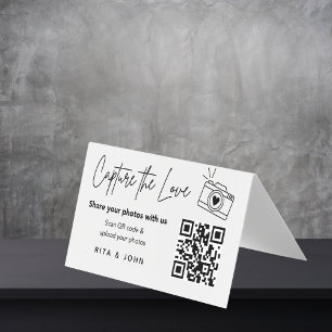 Moderne Chic Capture the Liebe QR code Folded Card
