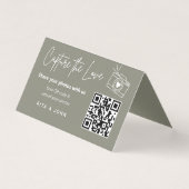 Moderne Chic Capture the Liebe QR code Folded Card (Vorderseite)