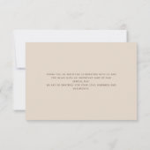 Moderne Chic Champagner-Beige-Editorial-Hochzeit Dankeskarte (Rückseite)