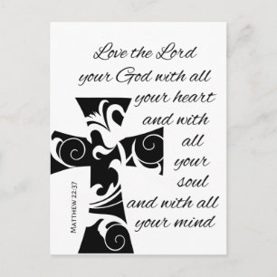 moderne chic CROSS + BIBELVERS Postkarte
