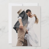 Moderne Chic Editorials Schrift Foto Doppelseitig Save The Date (Rückseite)