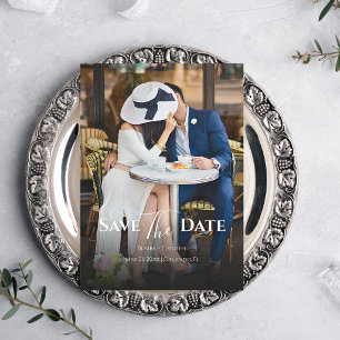 Moderne Chic Elegante Hochzeitsfotos von Paaren Ei Save The Date