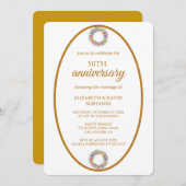 Moderne Chic-Feier 50. Jubiläumsfeier Einladung (Vorne/Hinten)