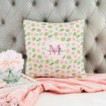 Moderne Chic Floral Monogram Kissen<br><div class="desc">Modernes Chic-Monogram-Kissen</div>