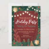 Moderne Chic florale Festivals Grüne Feier Einladung (Vorderseite)