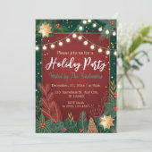 Moderne Chic florale Festivals Grüne Feier Einladung (Stehend Vorderseite)