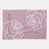 Moderne Chic florale Rosen Geschirrtuch (Horizontal)