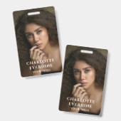 Moderne Chic-Foto Ausweis (Vorder- & Rückseite)