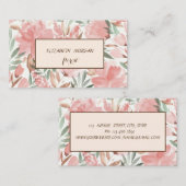 Moderne Chic Frame Floral Visitenkarte (Vorne/Hinten)