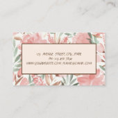 Moderne Chic Frame Floral Visitenkarte (Rückseite)