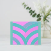 moderne, chic gebogene Chevronen Postkarte (Stehend Vorderseite)