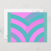 moderne, chic gebogene Chevronen Postkarte (Vorne/Hinten)