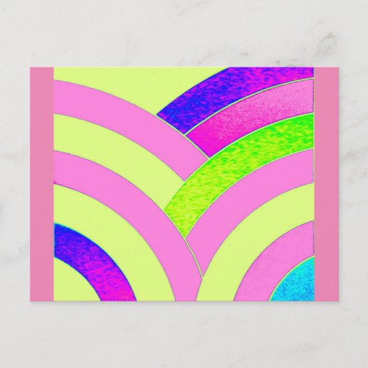 moderne, chic gebogene Chevronen Postkarte (Vorderseite)