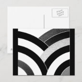 moderne, chic gebogene Chevronen Postkarte (Vorne/Hinten)