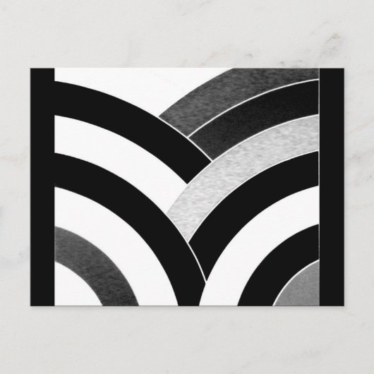 moderne, chic gebogene Chevronen Postkarte (Vorderseite)