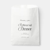 Moderne Chic Generalprobe-Dinner Danke Geschenktütchen (Vorderseite)