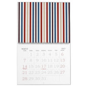 Moderne Chic gestreift Kalender (Mär 2027)