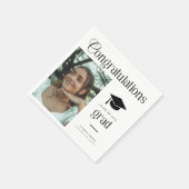 Moderne Chic Gratulation Absolvent Foto Abschluss Serviette (Ecke)
