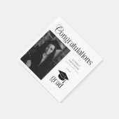 Moderne Chic Gratulation Absolvent Foto Abschluss Serviette (Ecke)