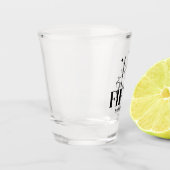 Moderne Chic Hallo Fünfzig 50. Geburtstag individu Schnapsglas (Links)