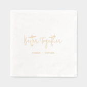 Moderne Chic-Hochzeit Servietten Mit Folie (Vorderseite)