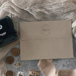 Moderne Chic Holiday Card Circle Address Permastempel