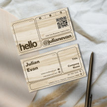 Moderne Chic Holz Grain Fett Typografie Hallo