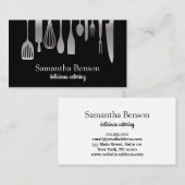 Moderne Chic Kitchen Utensitis Kochen und Catering Visitenkarte (Vorne/Hinten)