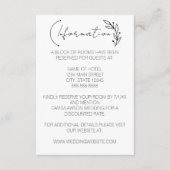 Moderne Chic Leaf Monogram Hochzeit Begleitkarte (Vorderseite)