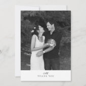 Moderne Chic Monogramm Foto-Hochzeit Dankeskarte (Vorderseite)
