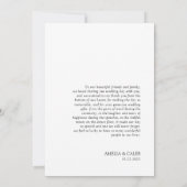 Moderne Chic Monogramm Foto-Hochzeit Dankeskarte (Rückseite)