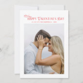 Moderne Chic Paarfotos Frohen Valentinstag Feiertagskarte (Vorderseite)